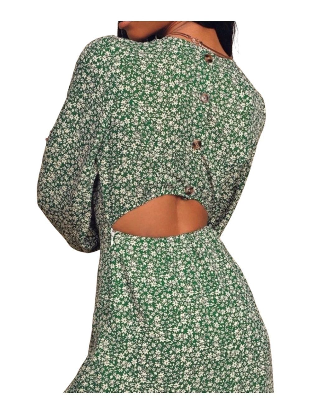 Lulus Blooming Darlin' Green Floral Print Ruffled Mini Dress - Picture 5 of 7
